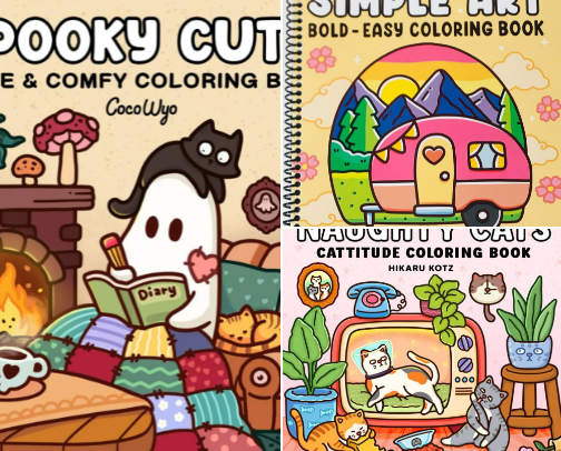 Relaxation: Coloring cover photo collage