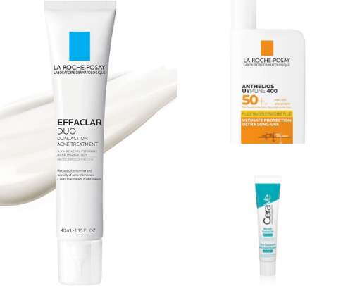 skincare for acne cover photo collage