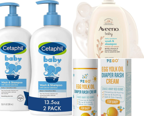 👶 Baby Skincare Essentials ⭐ cover photo collage