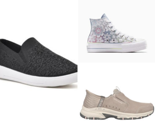 Casual shoes for women cover photo collage