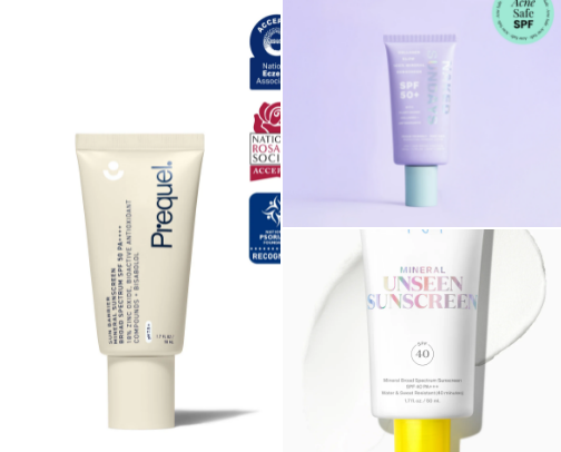 These are my favorite Mineral Sunscreens with no white-cast! cover photo collage