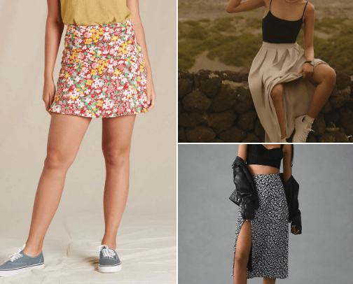 Skirts cover photo collage