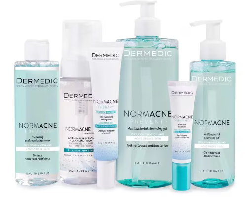 Acne-Safe Dermedic Essentials🩵 cover photo collage