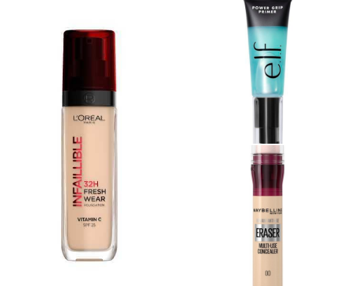 Favourite drug store products cover photo collage