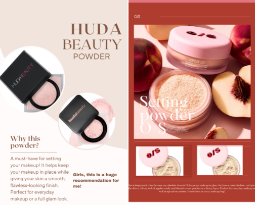 Setting Powder cover photo collage