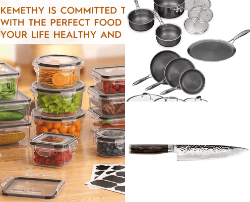 Kitchen items cover photo collage