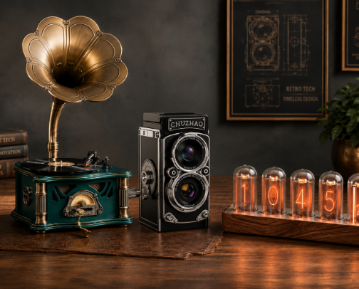 Retro Finds & Nostalgic Tech cover photo collage