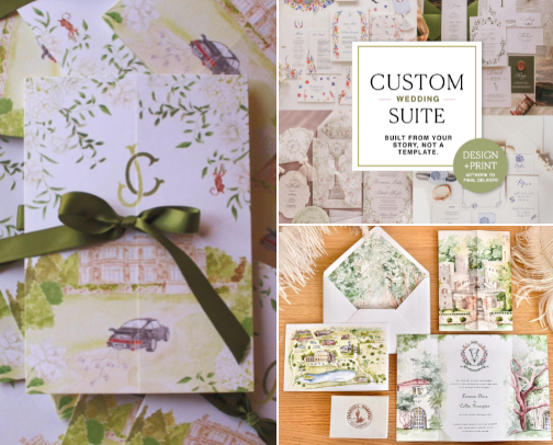 Invitation designs to make your wedding memorable. cover photo collage