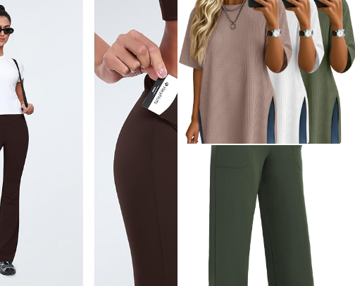Flattering & Comfortable Amazon Outfits for Moms cover photo collage