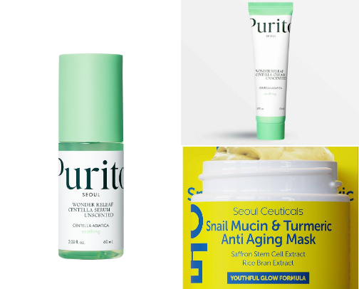 Korean skincare cover photo collage