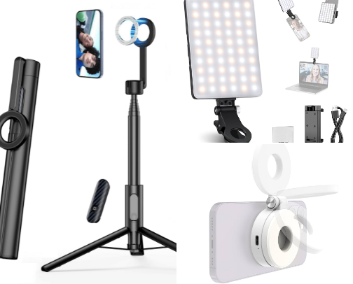 Vlogging/content creating tools cover photo collage