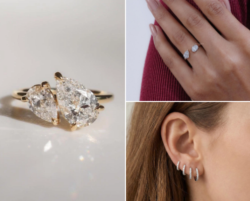 Timeless Diamond Jewelry Collection. Elegant Rings, Bracelets & Earrings I Love cover photo collage