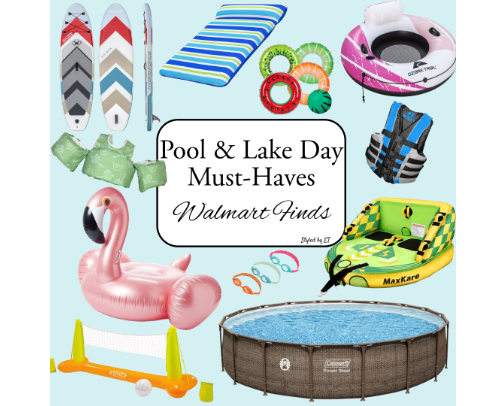 Pool & Lake Day Must-Haves – Walmart Finds cover photo collage