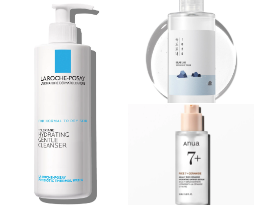 Glowy skin care routine cover photo collage