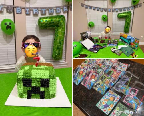 Minecraft Birthday cover photo collage