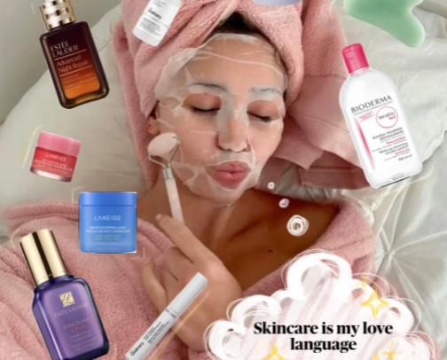 Skin care cover photo collage