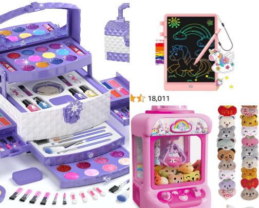 Toys for little girls cover photo collage