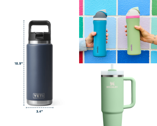 Stylish and best water bottles cover photo collage