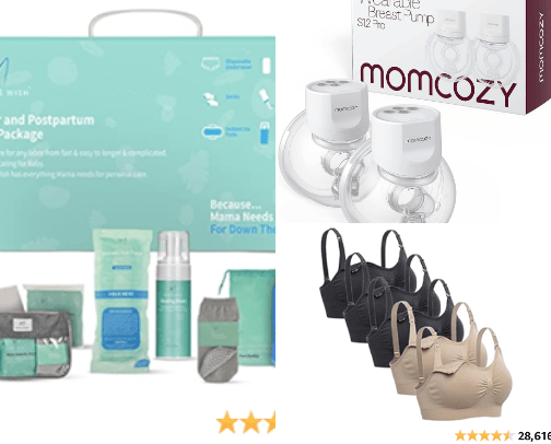 Maternity/Post Partum Must Haves as a 3rd Time Mom cover photo collage