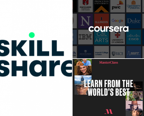 Online Learning Platforms Where I Learned cover photo collage