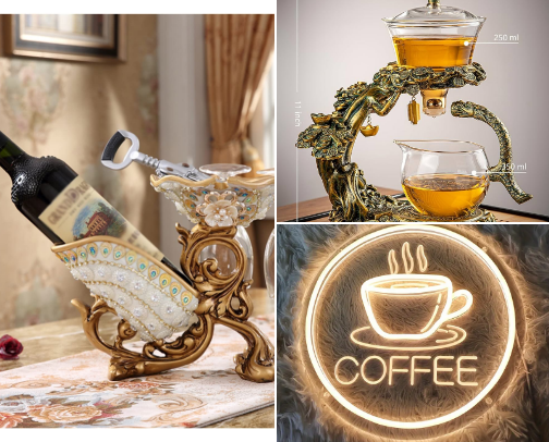 "Beverages and Beyond: A Journey Through the World of Drinks" cover photo collage
