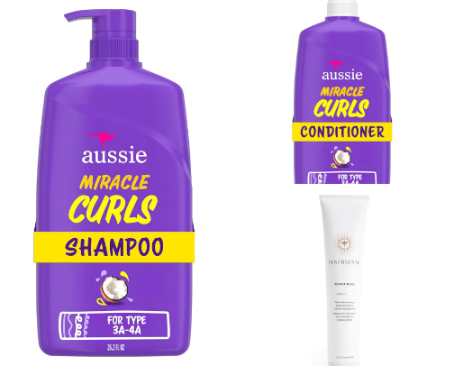 Curly Hair Care Must- Haves cover photo collage