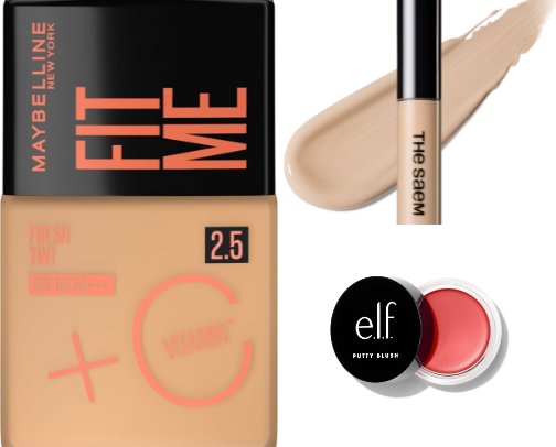 Affordable Daily Makeup Products for Glowing Skin Under $20 ✨ cover photo collage