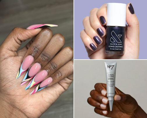Beauty products cover photo collage