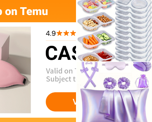 Temu Faves  - A list of things you don’t need cover photo collage