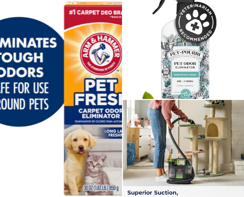 The Odor-Free Pet Home Checklist cover photo collage