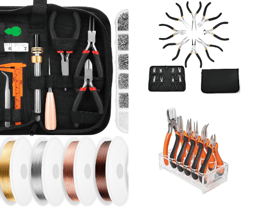 Jewelry making supplies cover photo collage