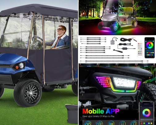 Primp My Golfcart cover photo collage