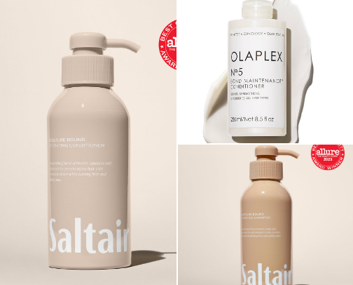 hair care products cover photo collage