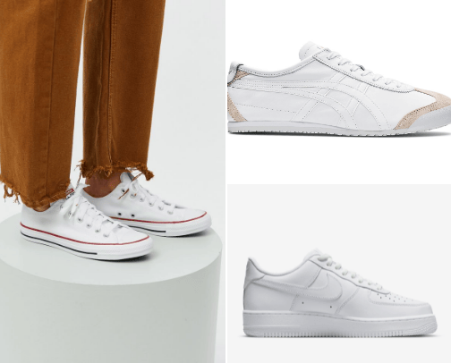 THE BEST WHITE SNEAKERS cover photo collage