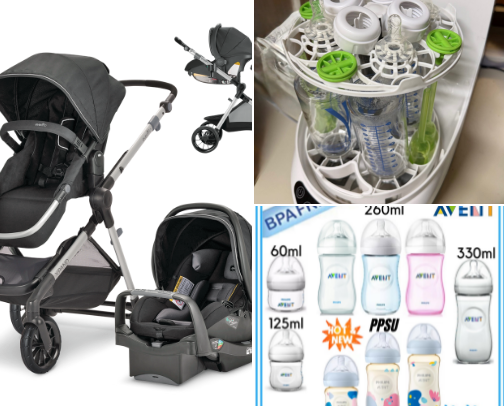 Baby items cover photo collage