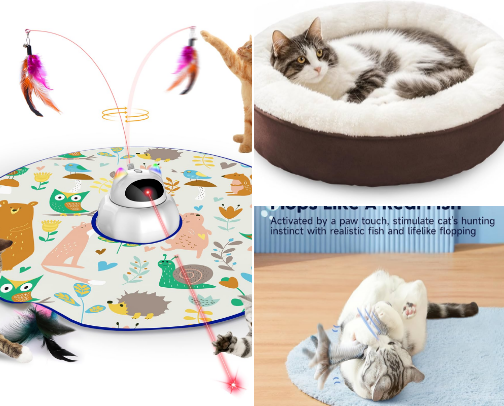 Fun Cat Items cover photo collage