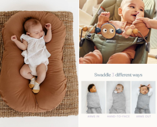 What I actually used from my baby registry cover photo collage