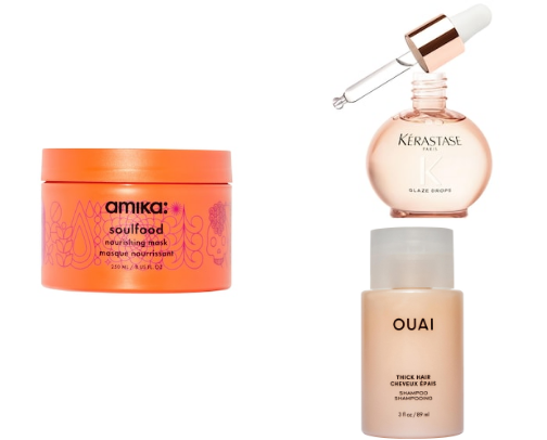 Favorite hair products, and tools. cover photo collage