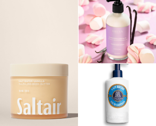 The perfect lotions and body butters ! cover photo collage