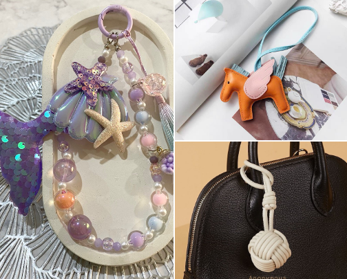 Bag Charms cover photo collage