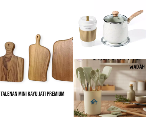 “Alat Memasak Aesthetic – Bikin Dapur Rapi & Konten Makin Cantik” cover photo collage