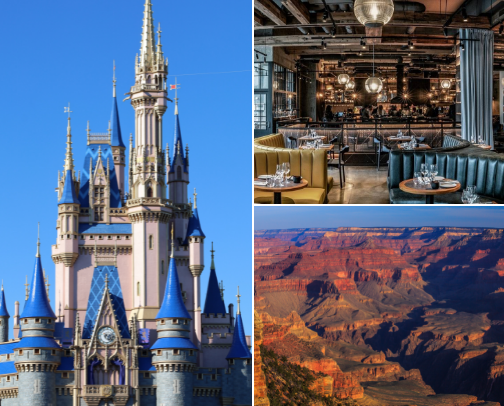 Dream vacations across the USA cover photo collage