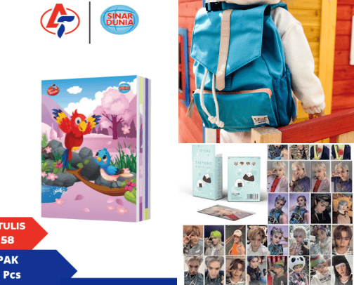 Alat sekolah dan mainan anak, tersedia disini!! cover photo collage