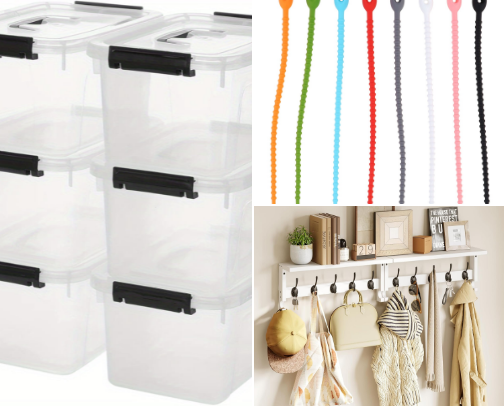 Low-Cost, High-Impact Home Organization. cover photo collage