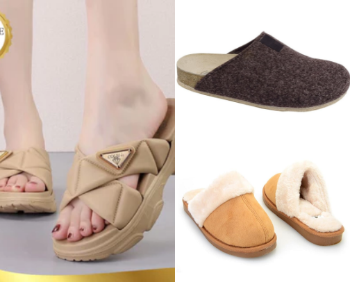 Women shoes and slippers . cover photo collage