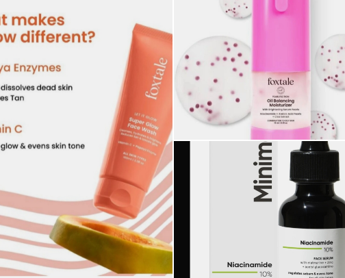 Skin care recs for clear skin cover photo collage
