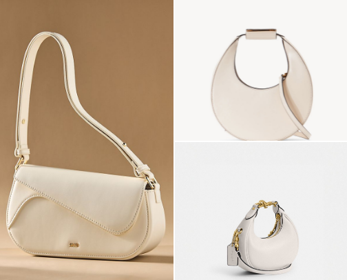 White bags under $500 cover photo collage