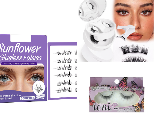 Eyelashes cover photo collage
