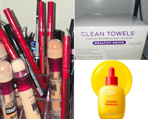 makeup and face routine cover photo collage