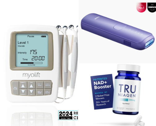 General wellness products I use as a ✨woman of a certain age✨ cover photo collage